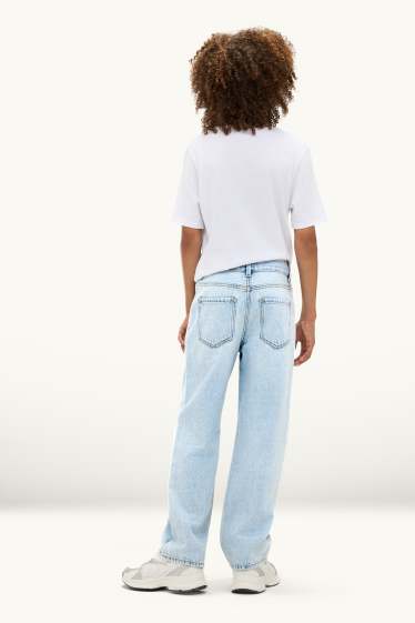 Kinder Buben - Loose Fit Jeans - helljeansblau