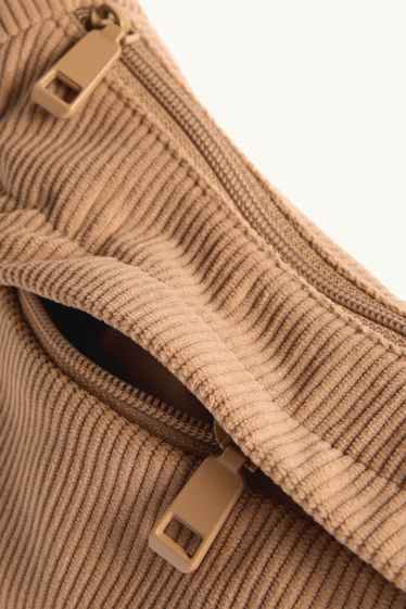 Femmes - Sac à bandoulière en velours côtelé - beige