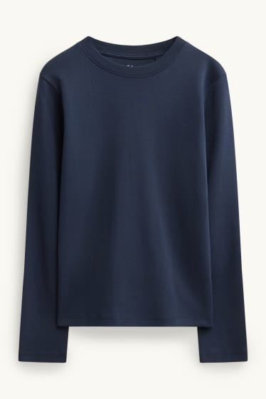 Damen - Langarmshirt - Regular Fit - dunkelblau