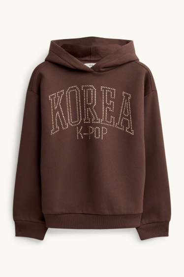 Children Girls - Hoodie - brown