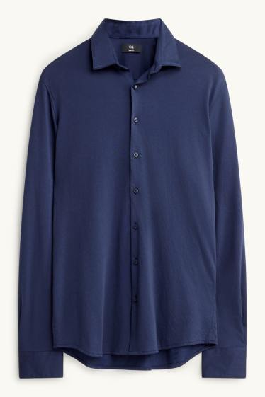 Uomo - Camicia business - blu scuro