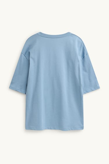 Femmes - T-shirt - Oversize - bleu clair