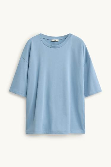 Femmes - T-shirt - Oversize - bleu clair