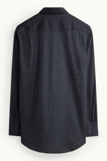 Pánské - Business košile - regular fit - button-down - tmavomodrá
