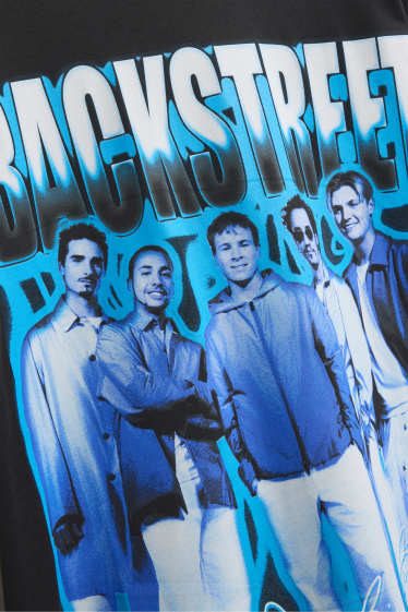 Pánské - Tričko - oversized - Backstreet Boys - černá