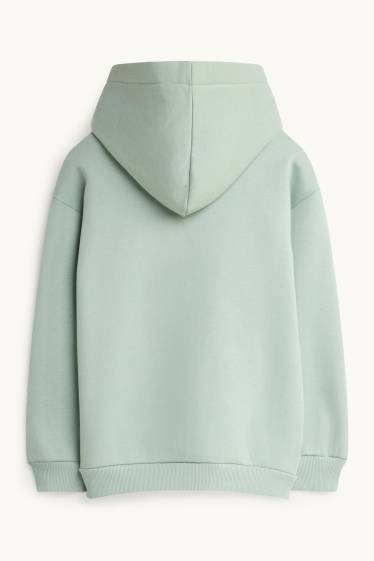 Bambine - Stella - felpa con cappuccio - verde chiaro