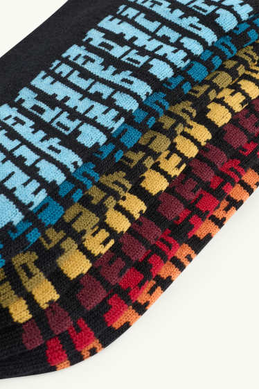 Enfants garçons - Lot de 7 paires - chaussettes - à motif - noir