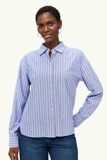 Femmes - Chemise - à rayures - bleu / blanc