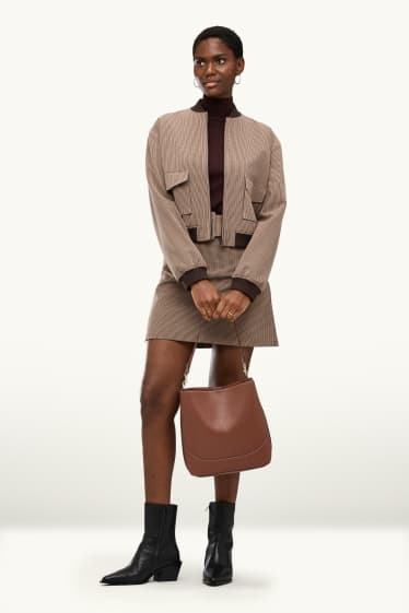 Donna - Borsa a tracolla - similpelle - marrone