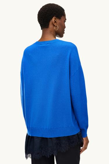 Women - Jumper - 2-in-1 look - blue / black