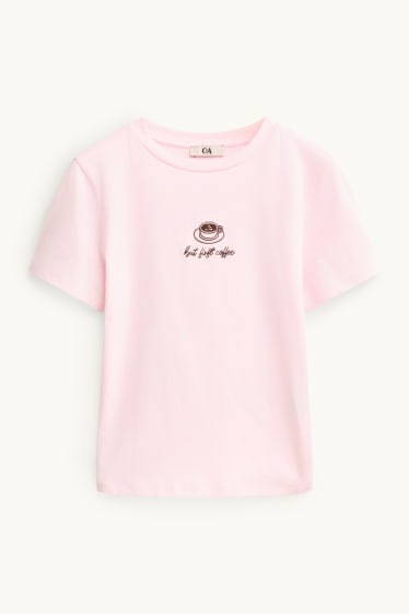 Femei - Tricou - slim fit - roz deschis