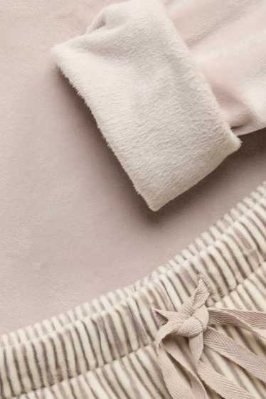Women - Fleece pyjamas - beige