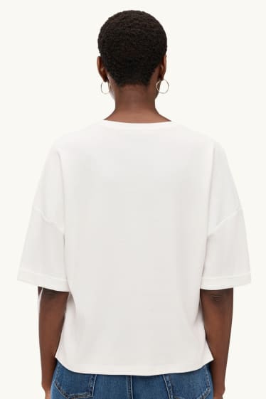 Women - T-shirt - relaxed fit - white