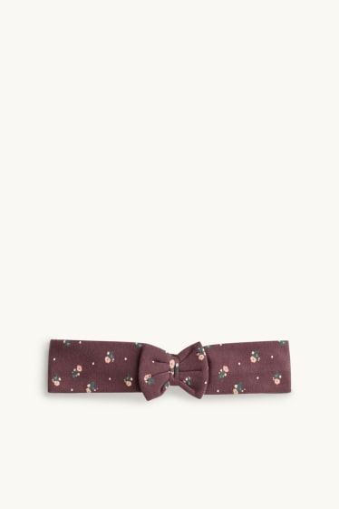 Baby Mädchen - Blümchen - Baby-Outfit - 3 teilig - bordeaux / weiß