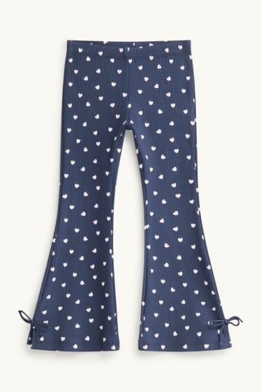 Nena - Cors - conjunt - samarreta de mànigues llargues i leggings - de canalé texà - 2 peces - blau/blanc