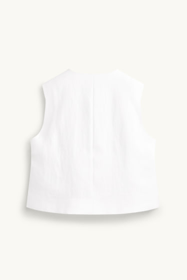Women - Waistcoat - white