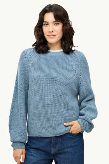 Damen - Pullover - hellblau
