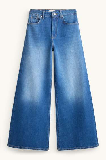 Dona - Wide Leg Jeans - high waist - texà blau