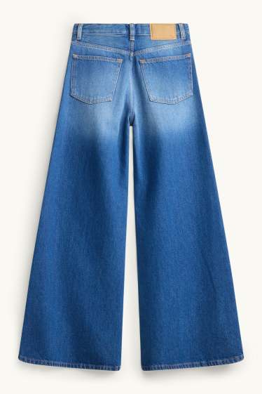 Dona - Wide Leg Jeans - high waist - texà blau