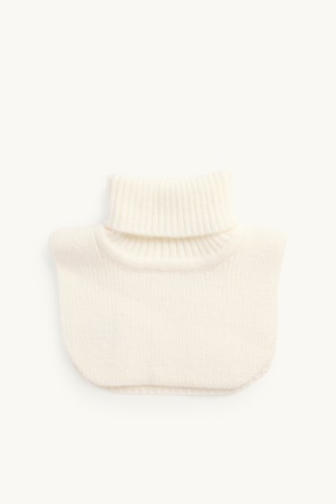Baby: meisjes - Losse col voor baby's - geribd - crème wit