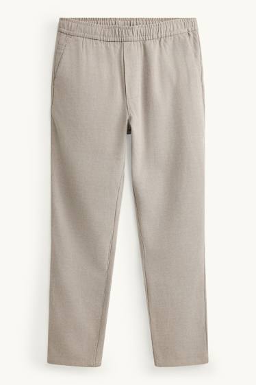 Pánské - Kalhoty chino - relaxed fit - světle béžová