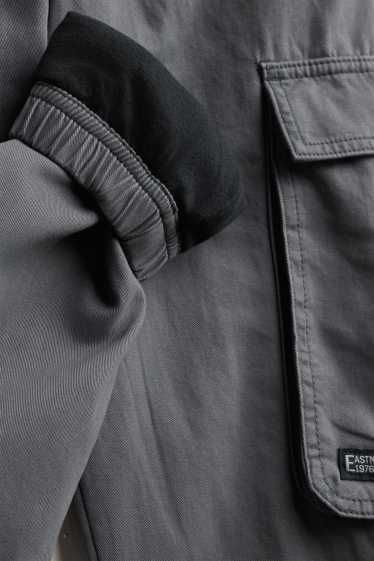 Kinder Buben - Cargo Jeans - Thermojeans - dunkelgrau