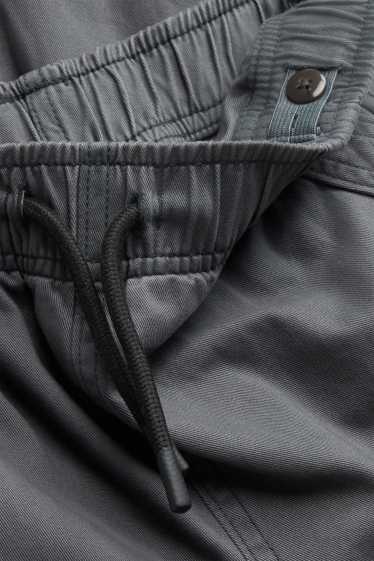 Kinder Buben - Cargo Jeans - Thermojeans - dunkelgrau