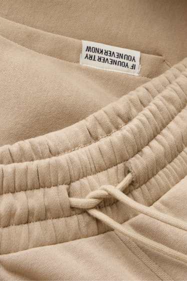 Bambini - Set - felpa con cappuccio e pantaloni sportivi - 2 pezzi - beige