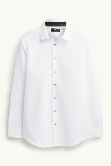 Heren - Business-overhemd - regular fit - kent - wit