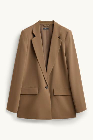 Femei - Blazer lung - regular fit - maro