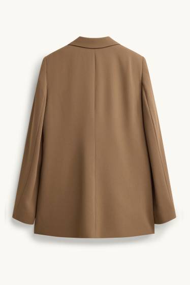 Femei - Blazer lung - regular fit - maro