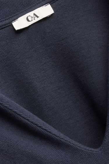 Dames - Trui met V-hals - donkerblauw