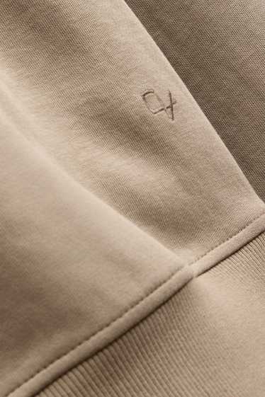 Hommes - Sweat à capuche - beige