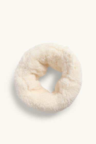 Bambine - Scaldacollo di ecopelliccia - bianco crema