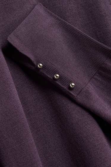 Damen - Strickkleid - Straight Fit - lila