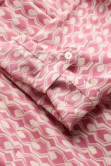 Dona - Brusa amb el coll en punta - estampada - fúcsia/rosa