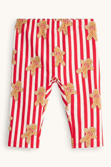 Unisex - Mini Me - galeta de gingebre - pijama infantil nadalenc - 2 peces - vermell/blanc