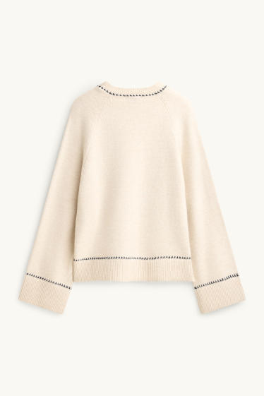 Femmes - Pull - blanc crème