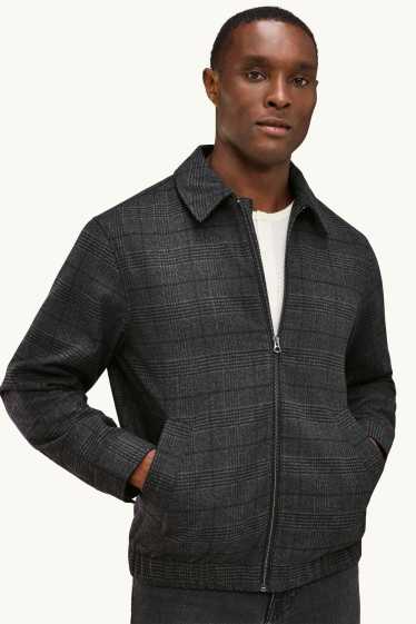 Hommes - Blouson - à carreaux - gris foncé