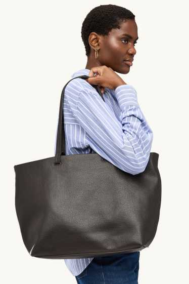Donna - Shopper grande - similpelle - marrone scuro