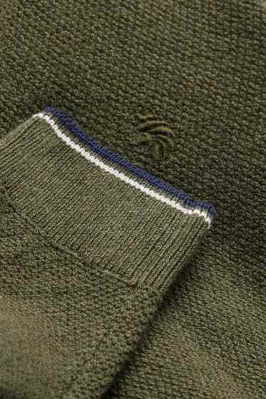 Enfants garçons - Pull - finition texturée - vert foncé