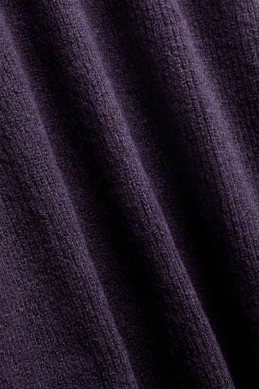 Femmes - Robe en maille - straight fit - finition côtelée - violet