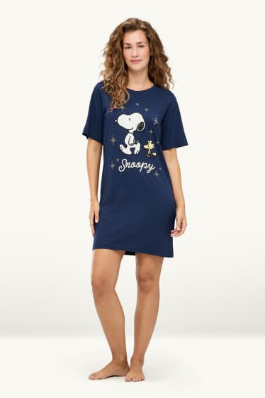 Damen - Nachthemd - Peanuts - dunkelblau