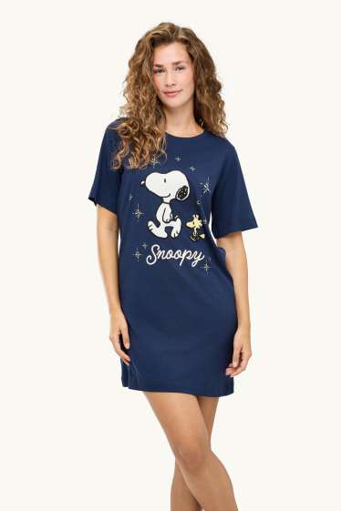 Damen - Nachthemd - Peanuts - dunkelblau