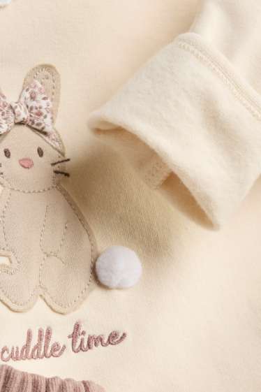 Baby Girls - Bunny rabbit - baby outfit - 2 piece - beige