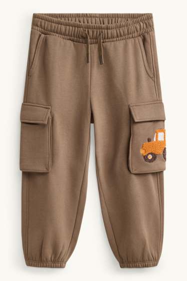 Enfants garçons - Tracteur - pantalon de jogging cargo - marron