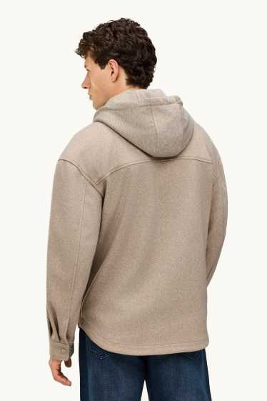 Home - Sobrecamisa amb caputxa - relaxed fit - Kent - marró clar
