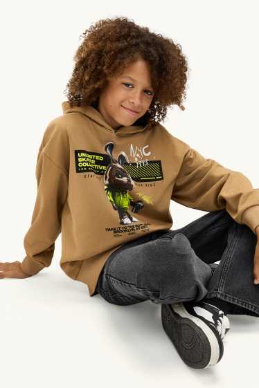 Kinderen: jongens - Konijn - hoodie - lichtbruin