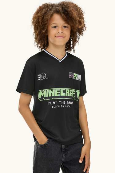 Děti - chlapci - Minecraft - tričko s krátkým rukávem - černá