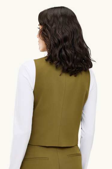Dames - Business-gilet - regular fit - kaki